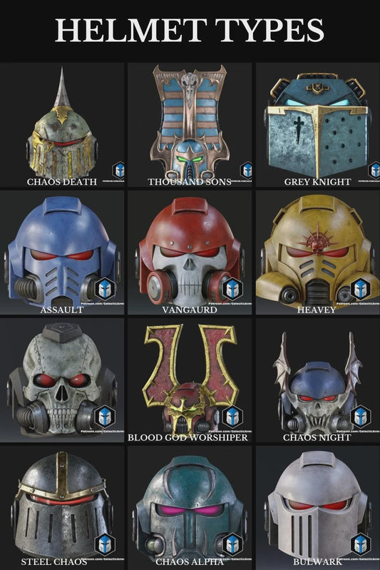 Custom Personalized Wearable 40K inspired helmets