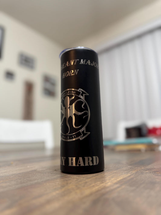 Custom laser engraved Tumbler