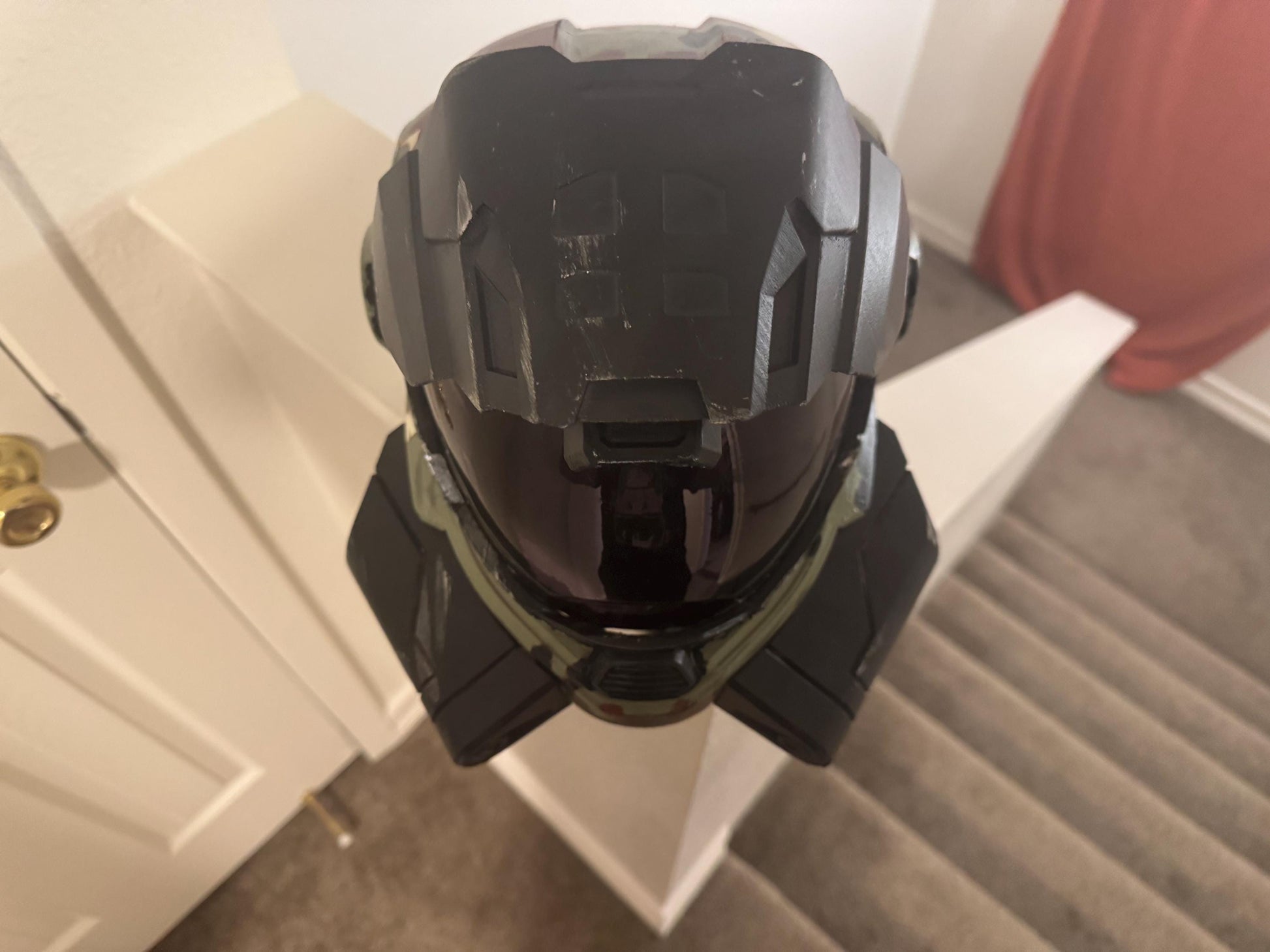 Halo Reach Security Helmet | 3D Printed Spartan Armor | Custom Paint, Visor Colors & Magnetic Backing | Cosplay Prop / Display Helmet