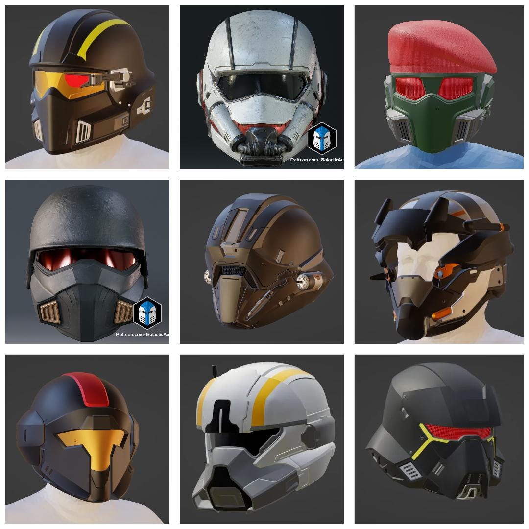 Custom Personalized Helldiver Helmets